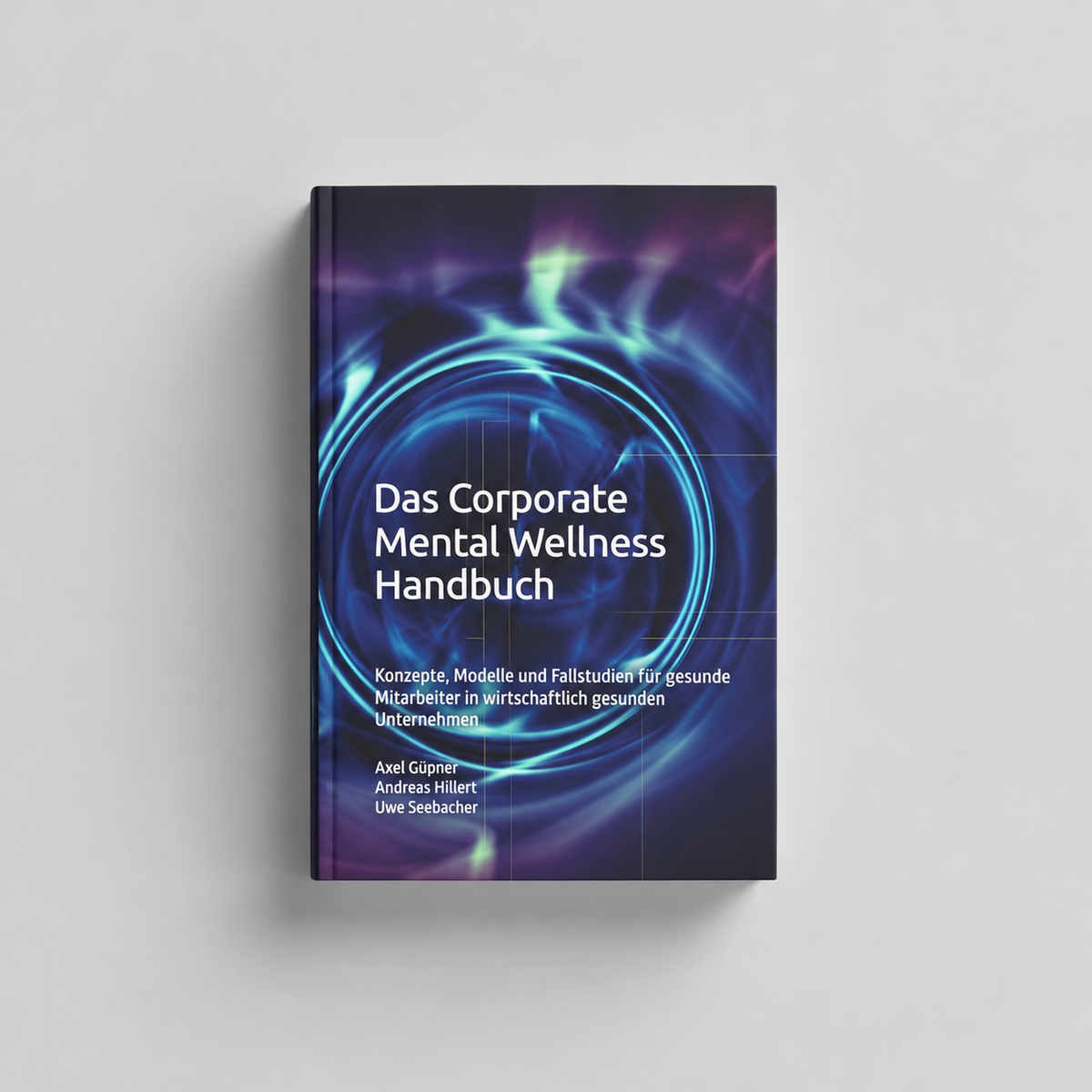 Das Corporate Mental Wellness Handbuch: Konzepte, Modelle und Fallstudien für gesunde Mitarbeiter in wirtschaftlich gesunden Unternehmen – Buch auf hellgrauem Hintergrund
