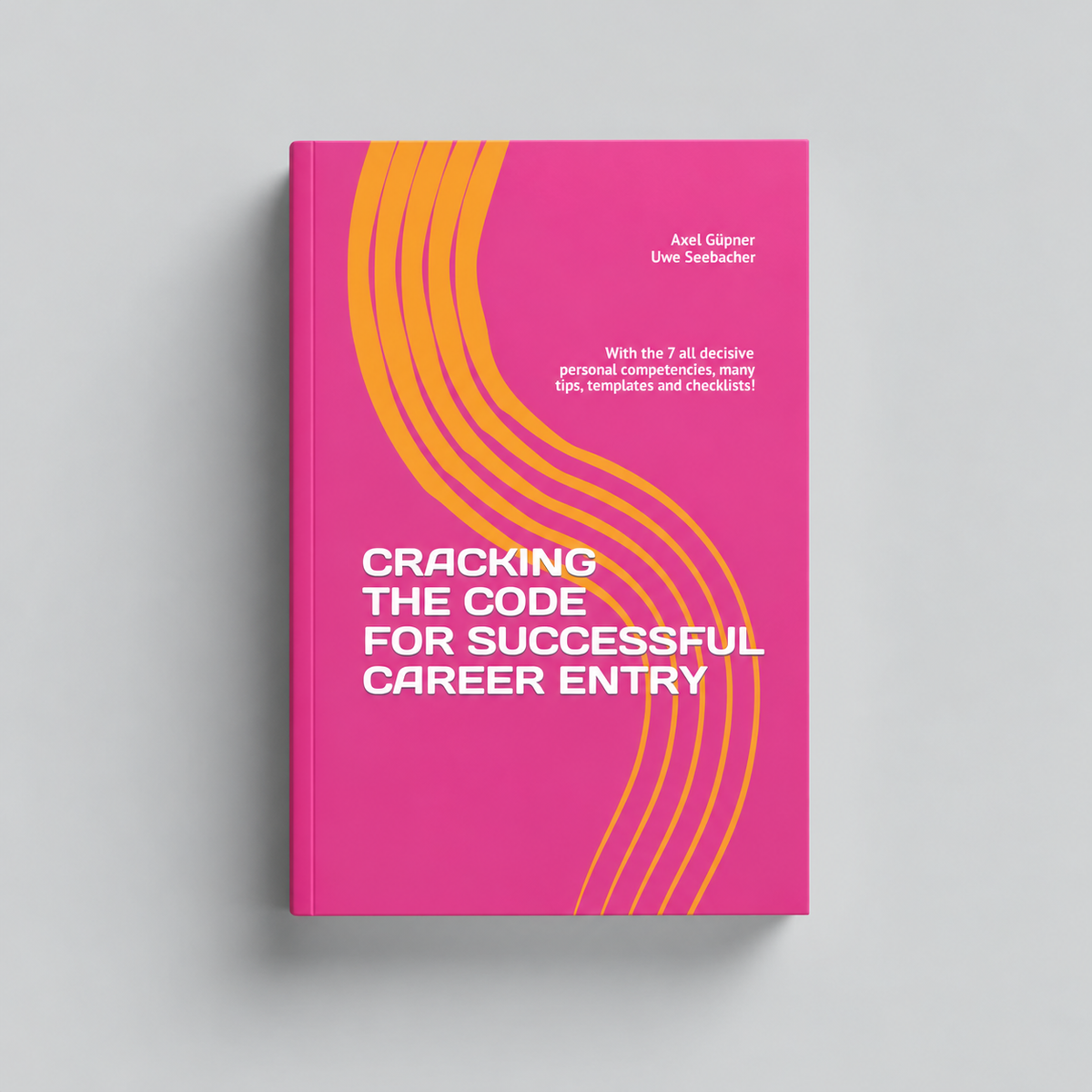 Cracking the code for successful career entry: With the 7 all decisive personal competencies, many tips, templates and checklists! – Buch auf hellgrauem Hintergrund